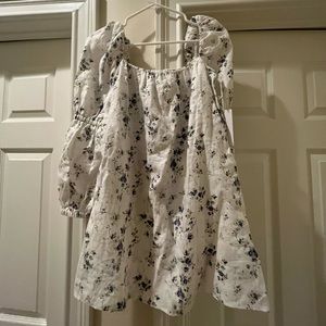 REFORMATION Jerri Women's Long Sleeve Linen Mini Dress in Madeline